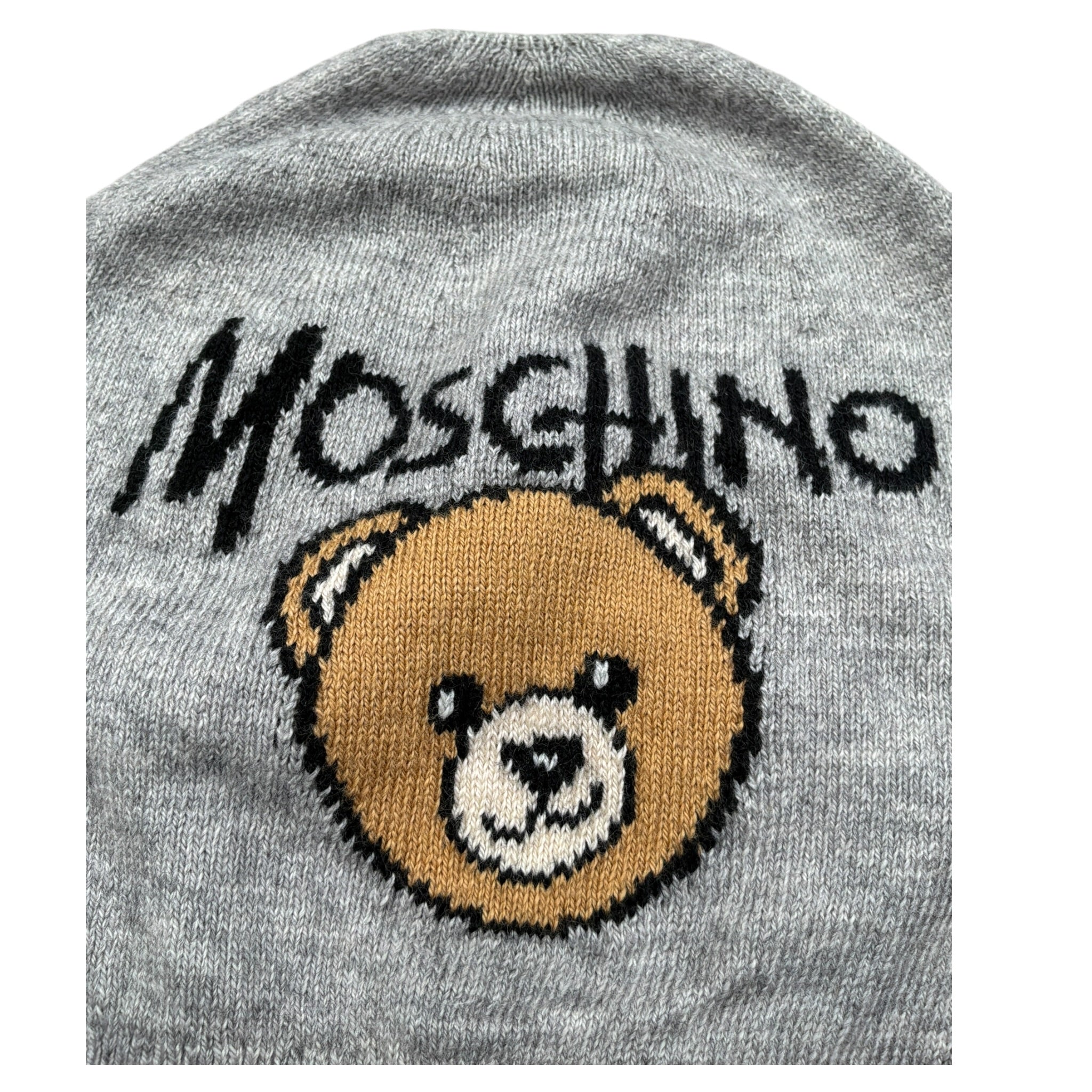 Moschino Cappello tinta unita con Logo Grigio per Bambino HMX02O GRIGIO MOSCHINO 