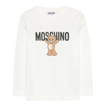 Moschino Felpa Chiusa Girocollo tinta unita con Logo Panna per Neonato HPF08VN PANNA MOSCHINO 