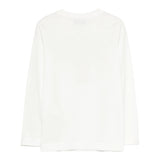Moschino Felpa Chiusa Girocollo tinta unita con Logo Panna per Neonato HPF08VN PANNA MOSCHINO 