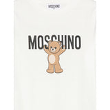 Moschino Felpa Chiusa Girocollo tinta unita con Logo Panna per Neonato HPF08VN PANNA MOSCHINO 