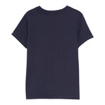 Moschino T-Shirt Girocollo tinta unita con Logo Blu per Bambino HRM058 BLU MOSCHINO 