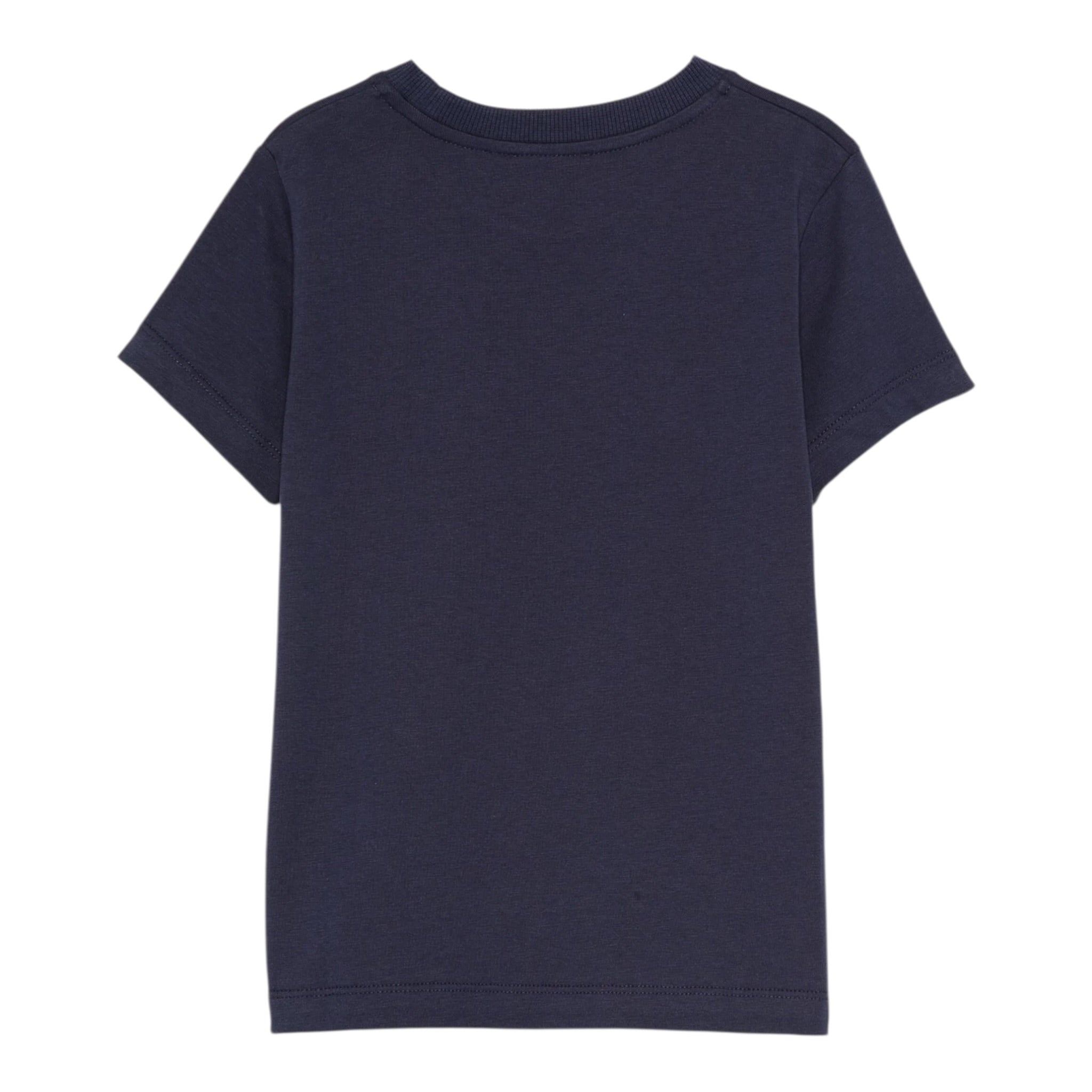 Moschino T-Shirt Girocollo tinta unita con Logo Blu per Bambino HRM058 BLU MOSCHINO 