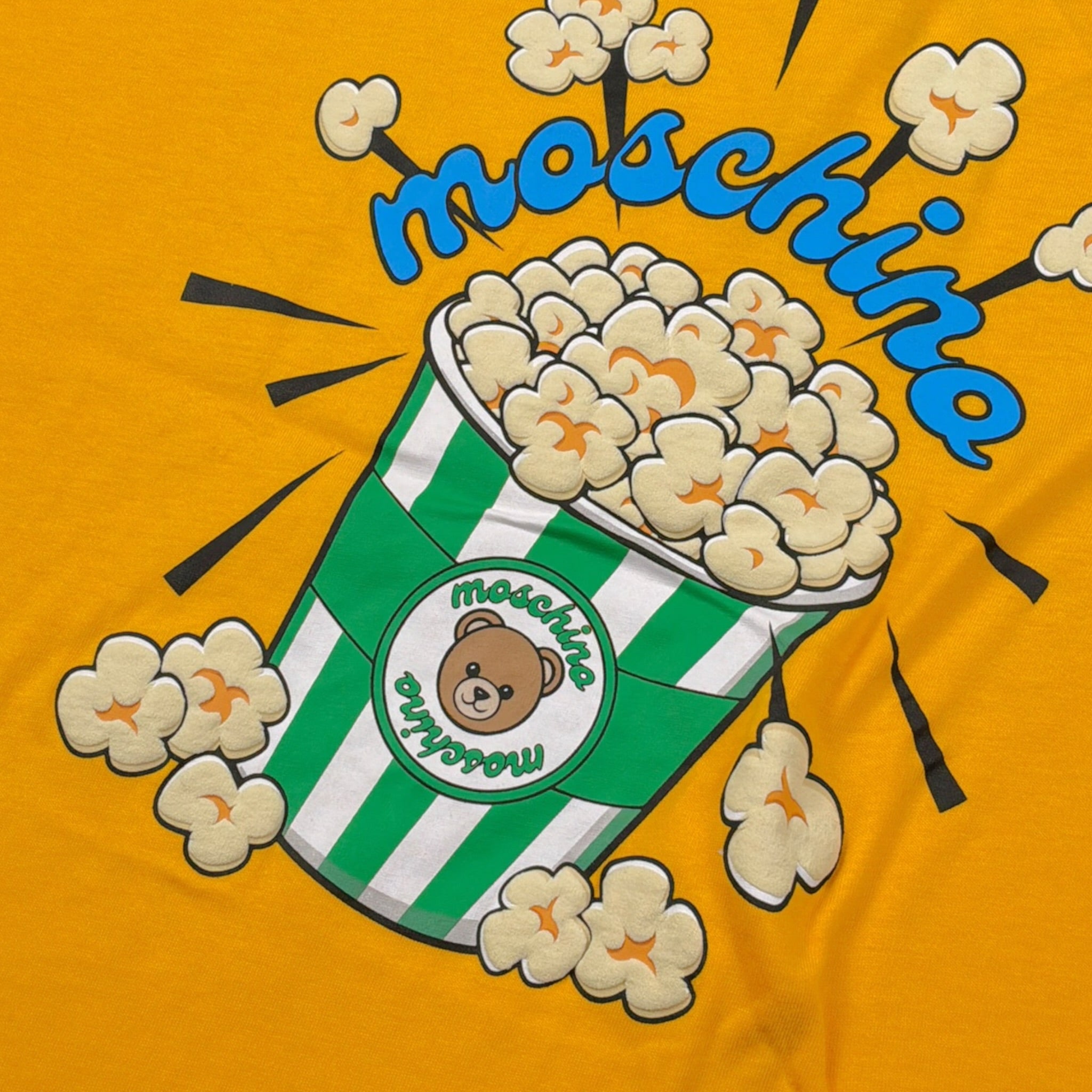 Moschino T-Shirt tinta unita con Stampa Giallo per Bambino HRM05W GIALLO MOSCHINO 