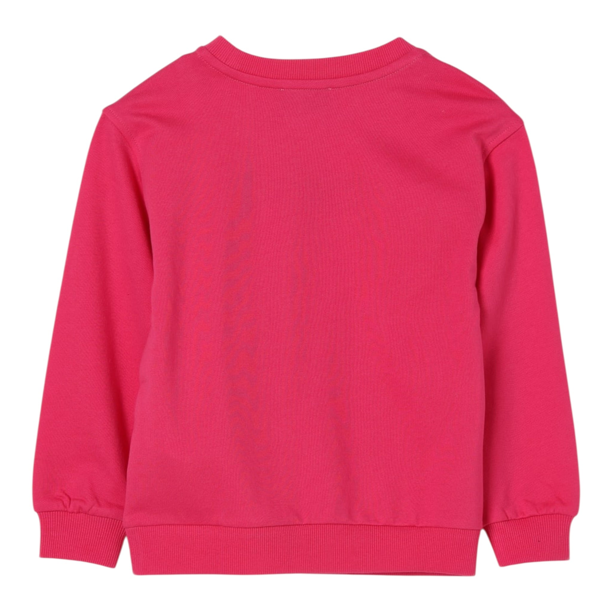 Moschino Felpa Chiusa Girocollo tinta unita Fuxia per Bambina HUF095 FUXIA MOSCHINO 