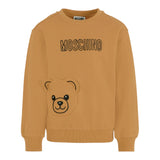 Moschino Felpa Chiusa Girocollo tinta unita Cammello per Bambino HUF095X CAMMELLO MOSCHINO 