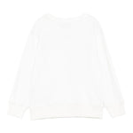 Moschino Felpa Chiusa Girocollo tinta unita con Stampa Bianco per Bambino HUF099 BIANCO MOSCHINO 