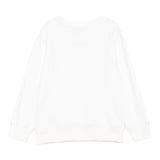 Moschino Felpa Chiusa Girocollo tinta unita con Stampa Bianco per Bambino HUF099 BIANCO MOSCHINO 