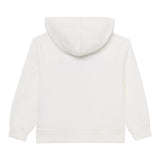 Moschino Felpa Chiusa con Cappuccio tinta unita con Logo Panna per Bambino HUF09F PANNA MOSCHINO 