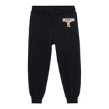 Moschino Completo 2 Pezzi Felpa-Pantalone tinta unita Nero per Bambino HUK04A NERO MOSCHINO 