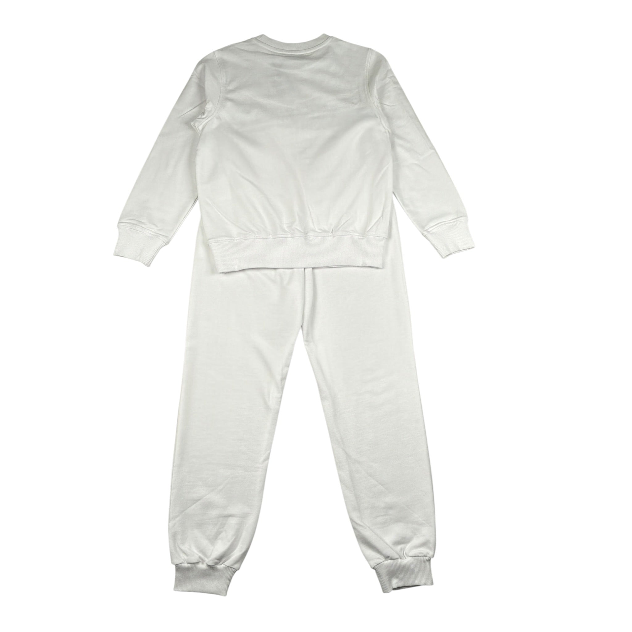 Moschino Completo 2 Pezzi Felpa-Pantalone Bianco per Bambino HUK04M BIANCO MOSCHINO 