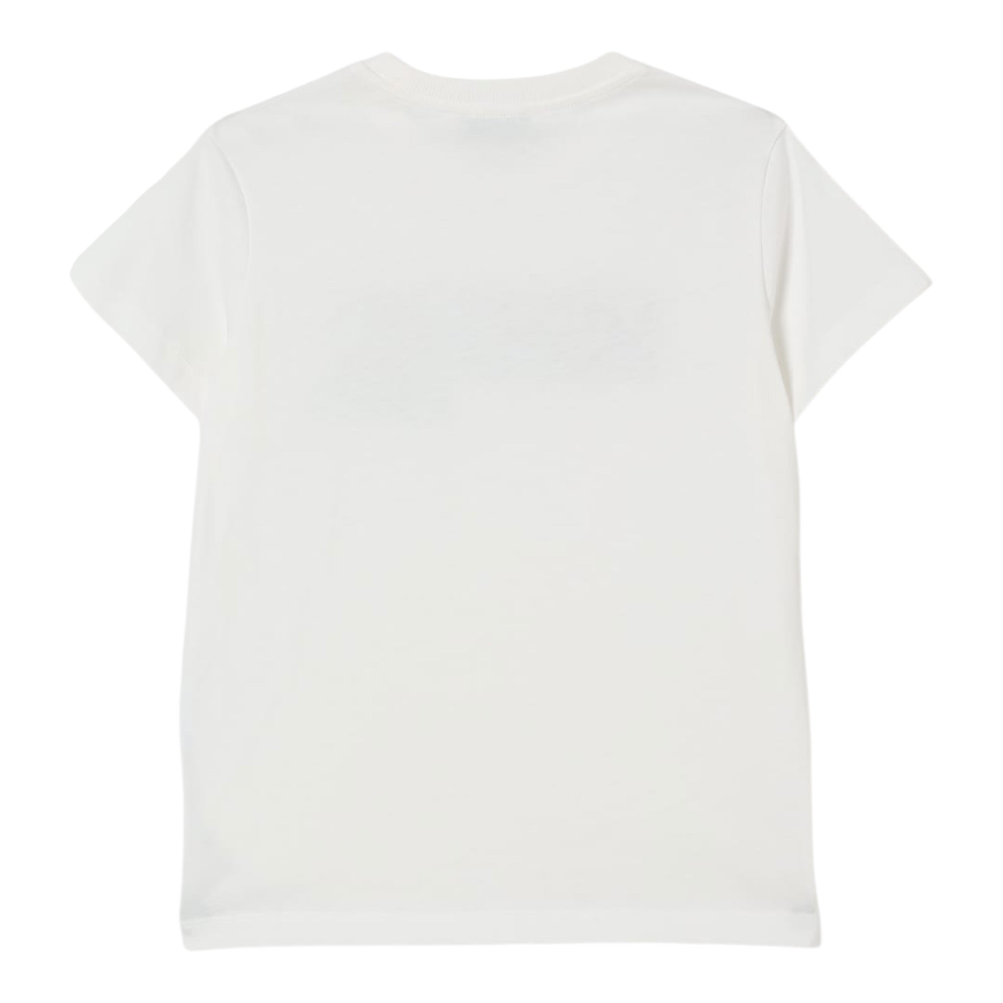 Moschino T-Shirt Girocollo tinta unita con Stampa Bianco per Bambino HUM05I BIANCO MOSCHINO 