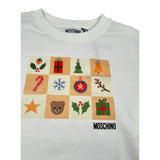 Moschino Shirt Girocollo tinta unita con Stampa Panna per Bambino HUO00J PANNA MOSCHINO 