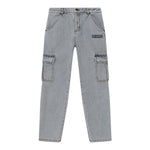 Moschino Jeans tinta unita con Tasconi Azzurro per Bambino HUP08H AZZURRO MOSCHINO 
