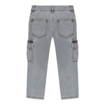 Moschino Jeans tinta unita con Tasconi Azzurro per Bambino HUP08H AZZURRO MOSCHINO 
