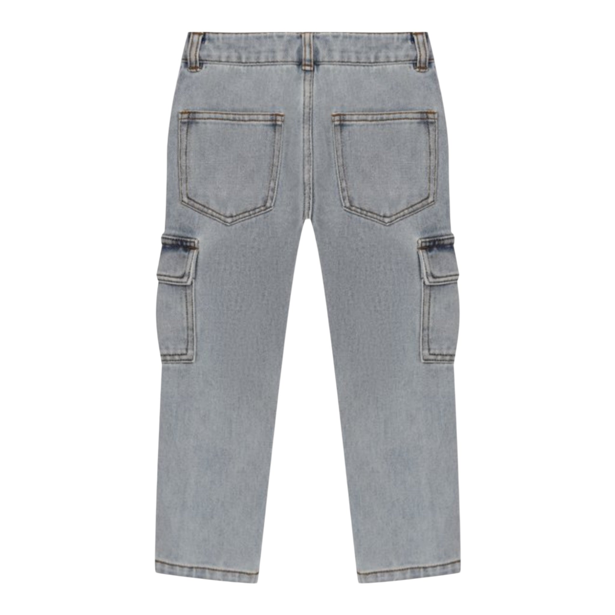 Moschino Jeans tinta unita con Tasconi Azzurro per Bambino HUP08H AZZURRO MOSCHINO 