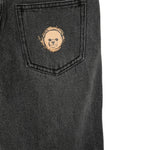 Moschino Jeans tinta unita con Elastico In Vita Nero per Bambino HUP08IX NERO MOSCHINO 