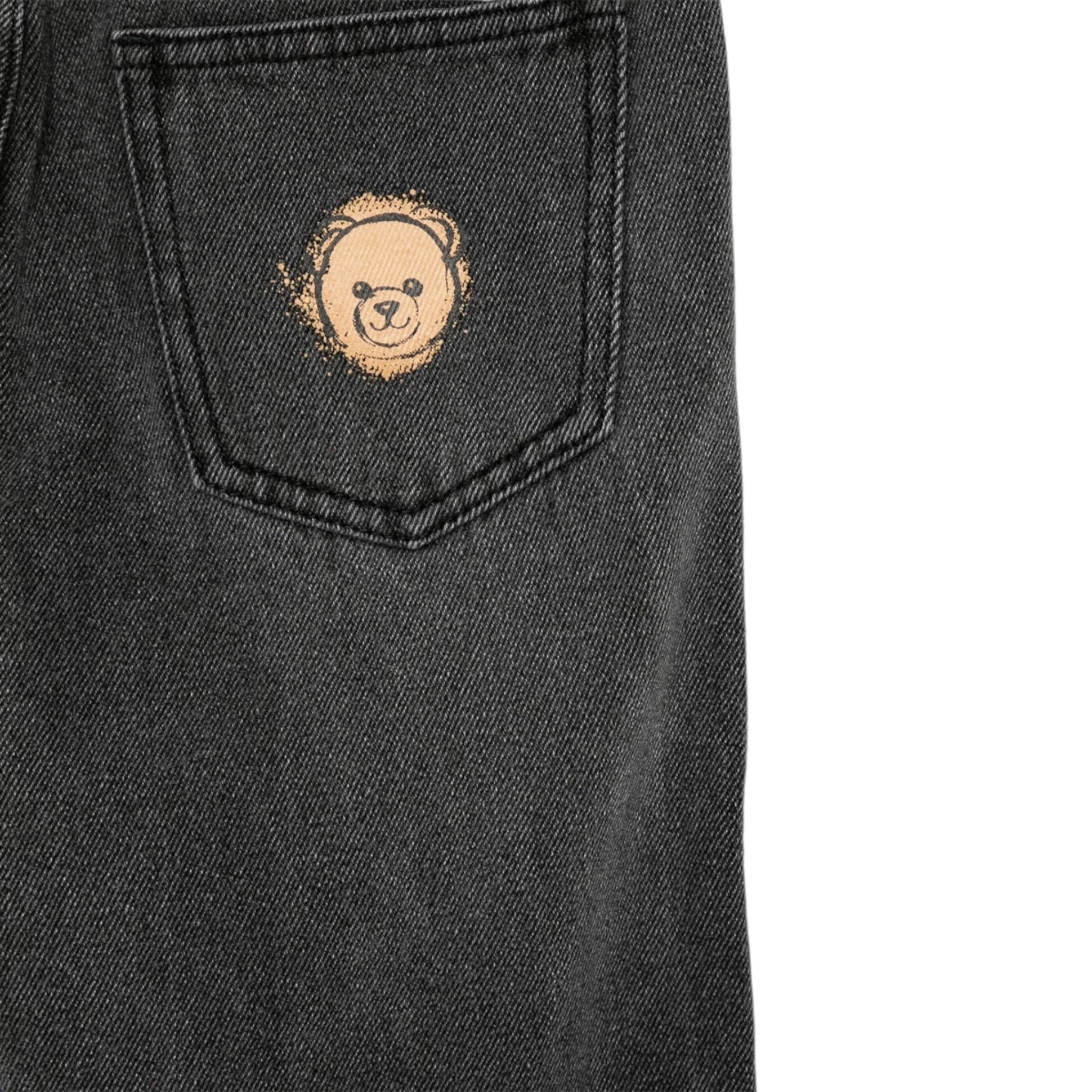 Moschino Jeans tinta unita con Elastico In Vita Nero per Bambino HUP08IX NERO MOSCHINO 