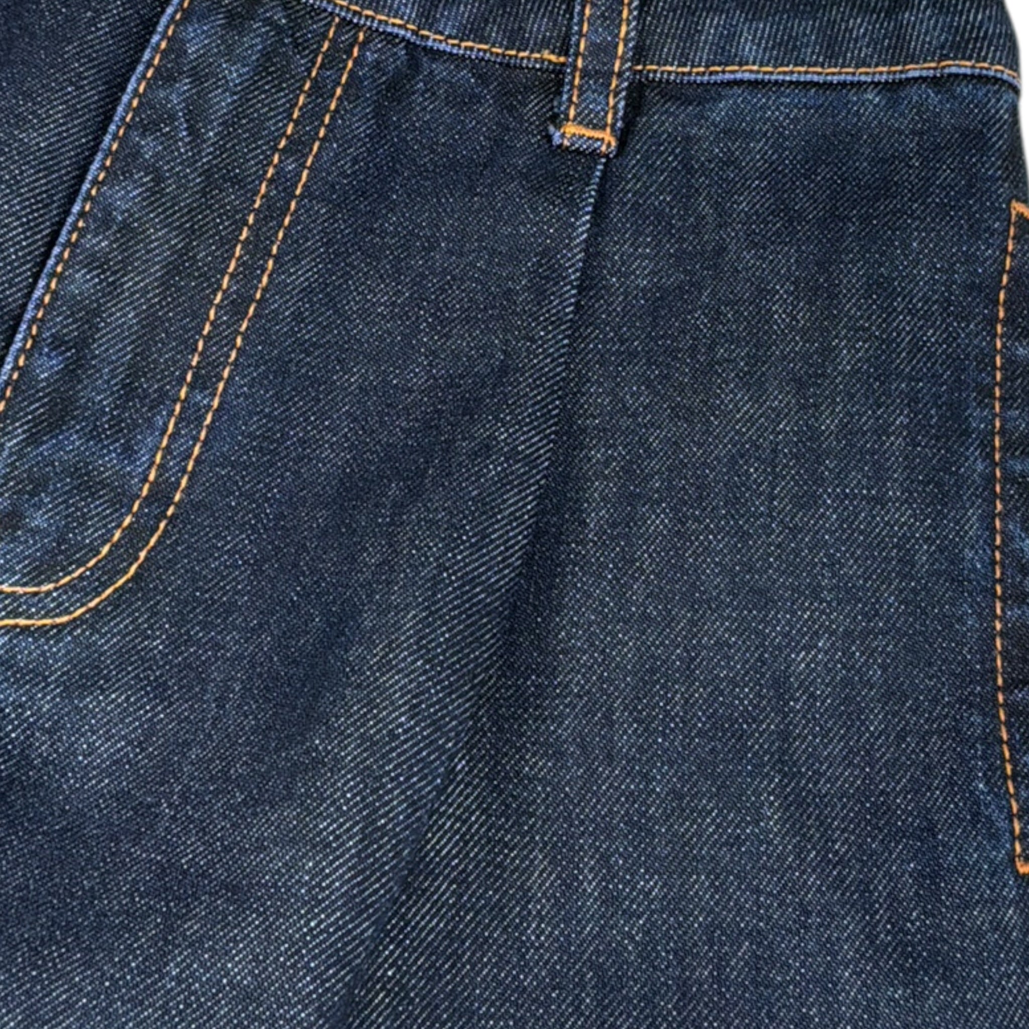 Moschino Jeans tinta unita con Girovita Regolabile Blu per Bambina HUP095 BLU MOSCHINO 