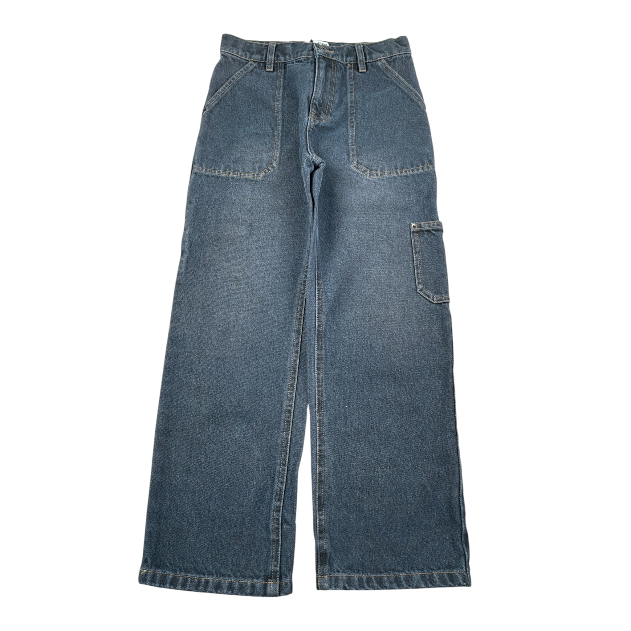 Moschino Jeans tinta unita con Girovita Regolabile Blu per Bambina HUP096 BLU MOSCHINO 