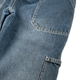 Moschino Jeans tinta unita con Girovita Regolabile Blu per Bambina HUP096 BLU MOSCHINO 