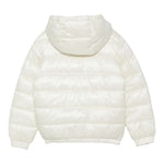 Moschino Giubbino tinta unita con Zip E Cappuccio Panna per Bambina HUS05F PANNA MOSCHINO 
