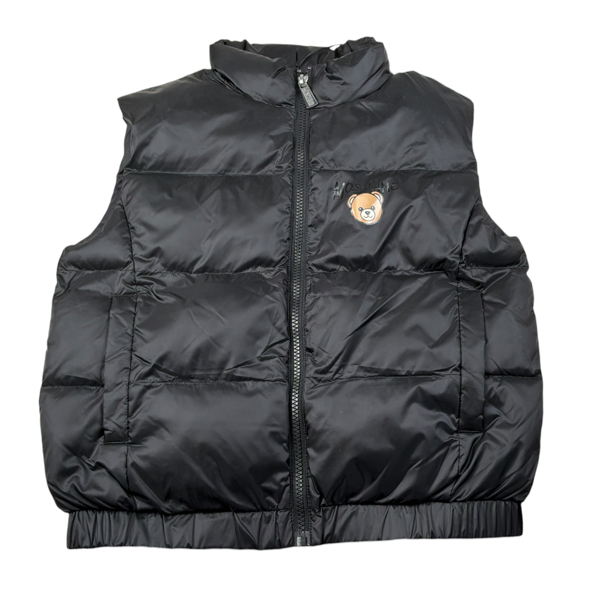 Moschino Smanicato tinta unita con Logo Nero per Bambino HUS05Q NERO MOSCHINO 