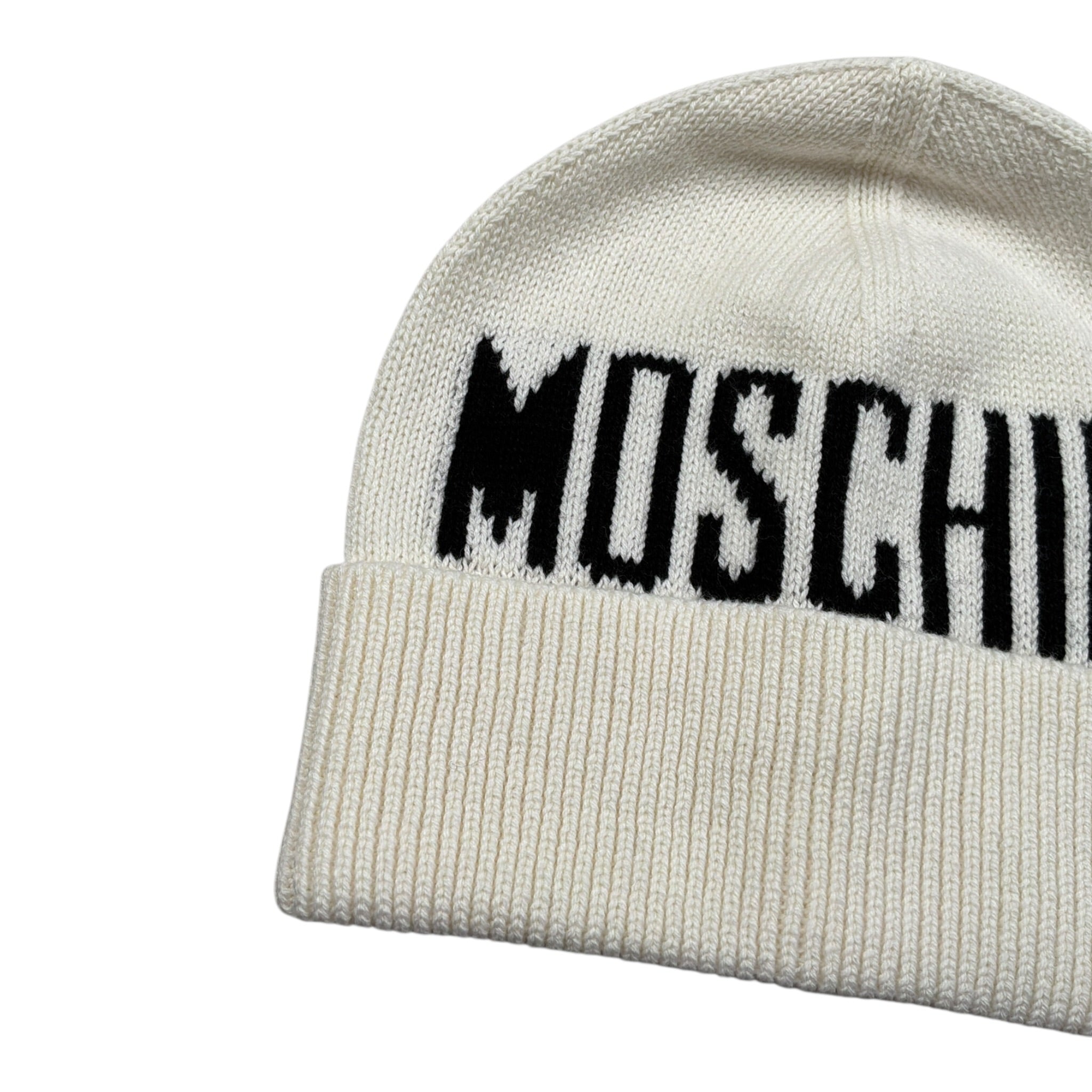 Moschino Cappello tinta unita con Logo Panna per Bambino HUX02P PANNA MOSCHINO 
