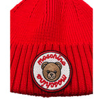 Moschino Cappello tinta unita con Logo Rosso per Bambino HUX02R ROSSO MOSCHINO 