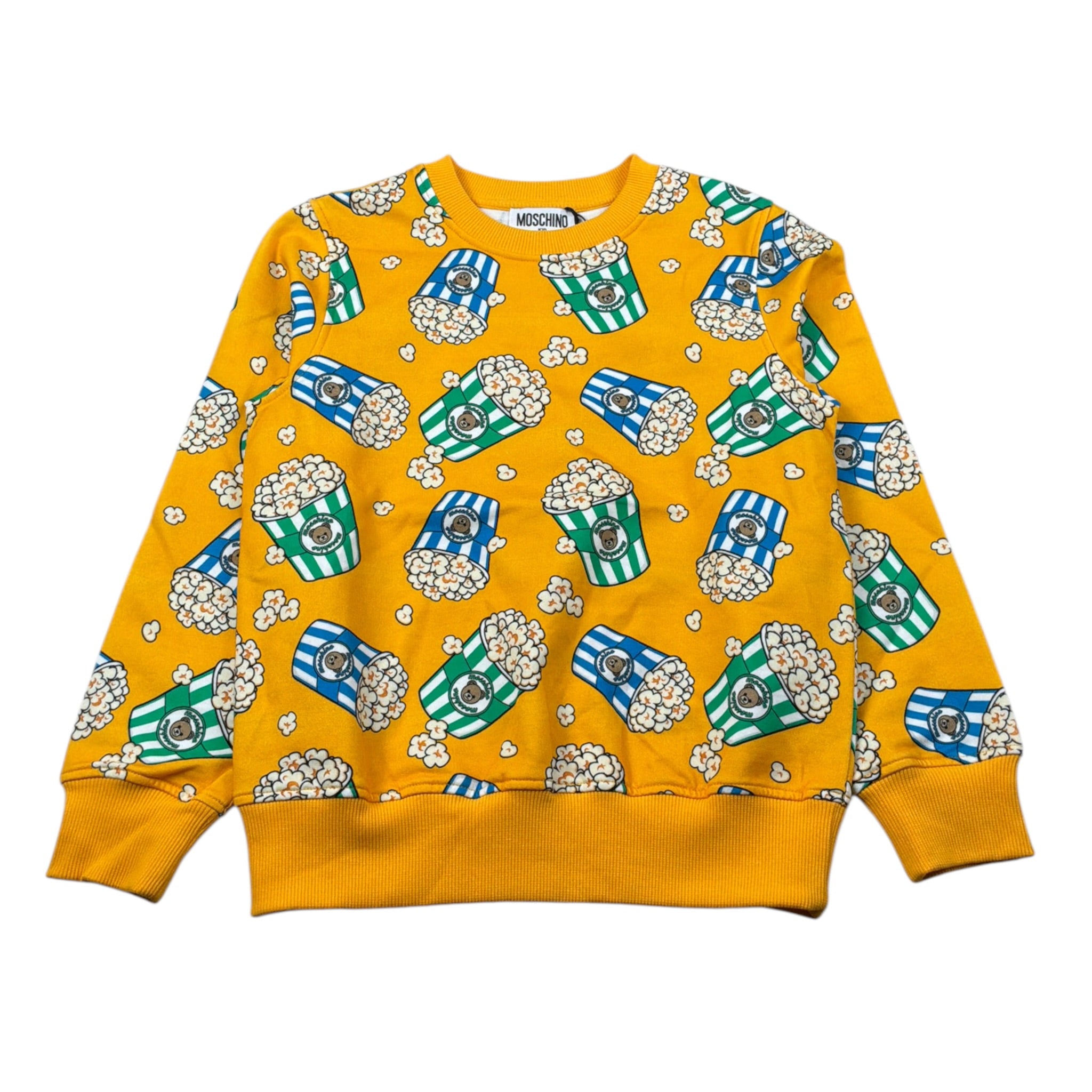 Moschino Felpa Chiusa Girocollo tinta unita Senape per Bambino HYF08V SENAPE MOSCHINO 