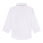 Moschino Camicia Manica Lunga tinta unita con Logo Bianco per Neonato M5C002 BIANCO MOSCHINO 