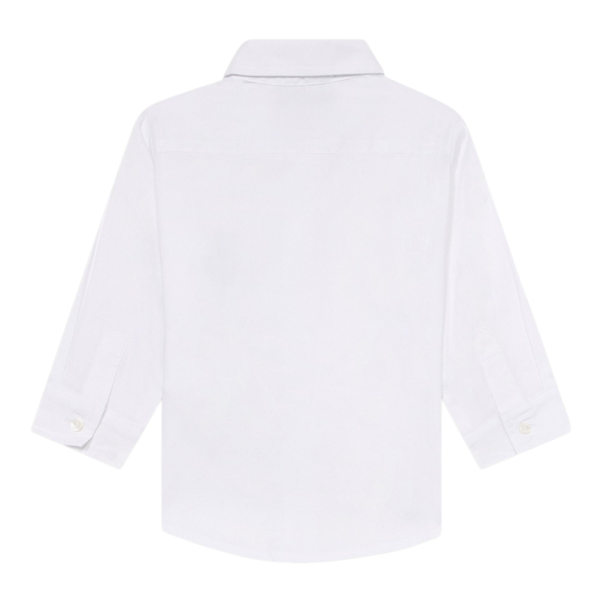 Moschino Camicia Manica Lunga tinta unita con Logo Bianco per Neonato M5C002 BIANCO MOSCHINO 