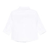 Moschino Camicia Manica Lunga tinta unita con Logo Bianco per Neonato M5C002X BIANCO MOSCHINO 