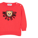 Moschino Maglia Girocollo tinta unita con Orso Rosso per Neonato M7W00J ROSSO MOSCHINO 