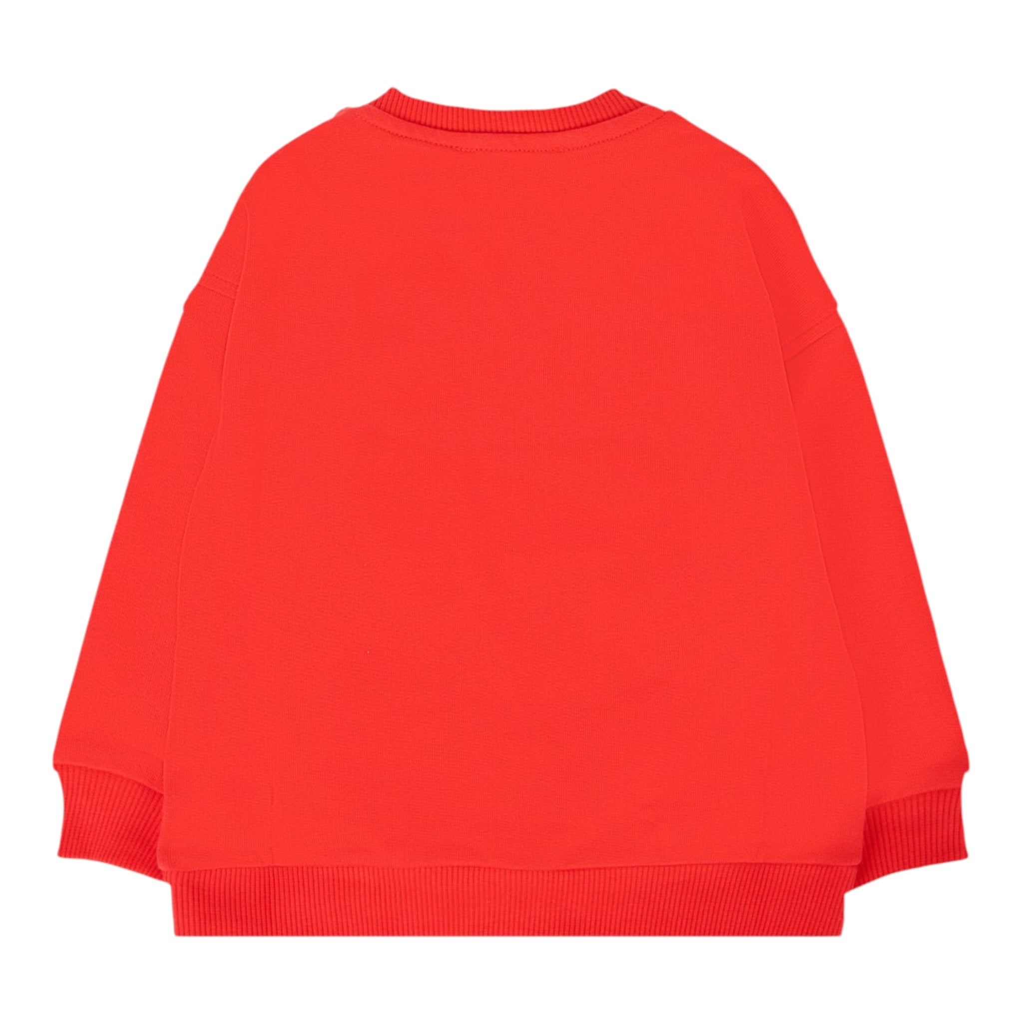 Moschino Felpa Chiusa Girocollo tinta unita con Logo Rosso per Neonato M8F03QXX ROSSO MOSCHINO 