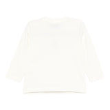 Moschino Shirt Girocollo tinta unita con Logo Panna per Bambina M9000R PANNA MOSCHINO 
