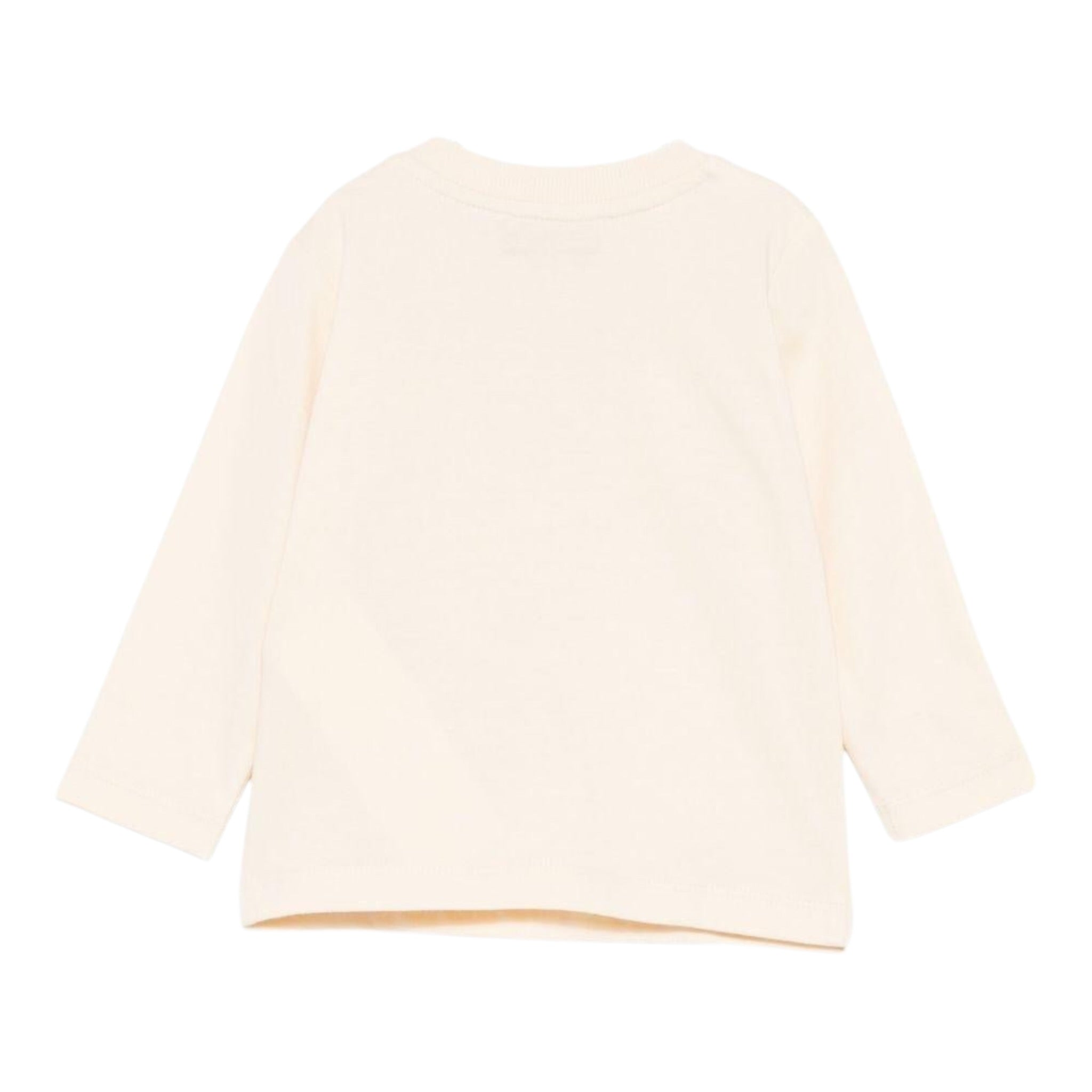 Moschino Shirt Girocollo tinta unita con Logo Beige per Neonato M9O00R BEIGE MOSCHINO 