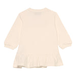 Moschino Abito Manica Lunga tinta unita con Logo Beige per Neonata MAV0BK BEIGE MOSCHINO 