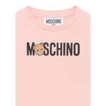 Moschino Abito Manica Lunga tinta unita con Logo Rosa per Neonata MAV0BK ROSA MOSCHINO 