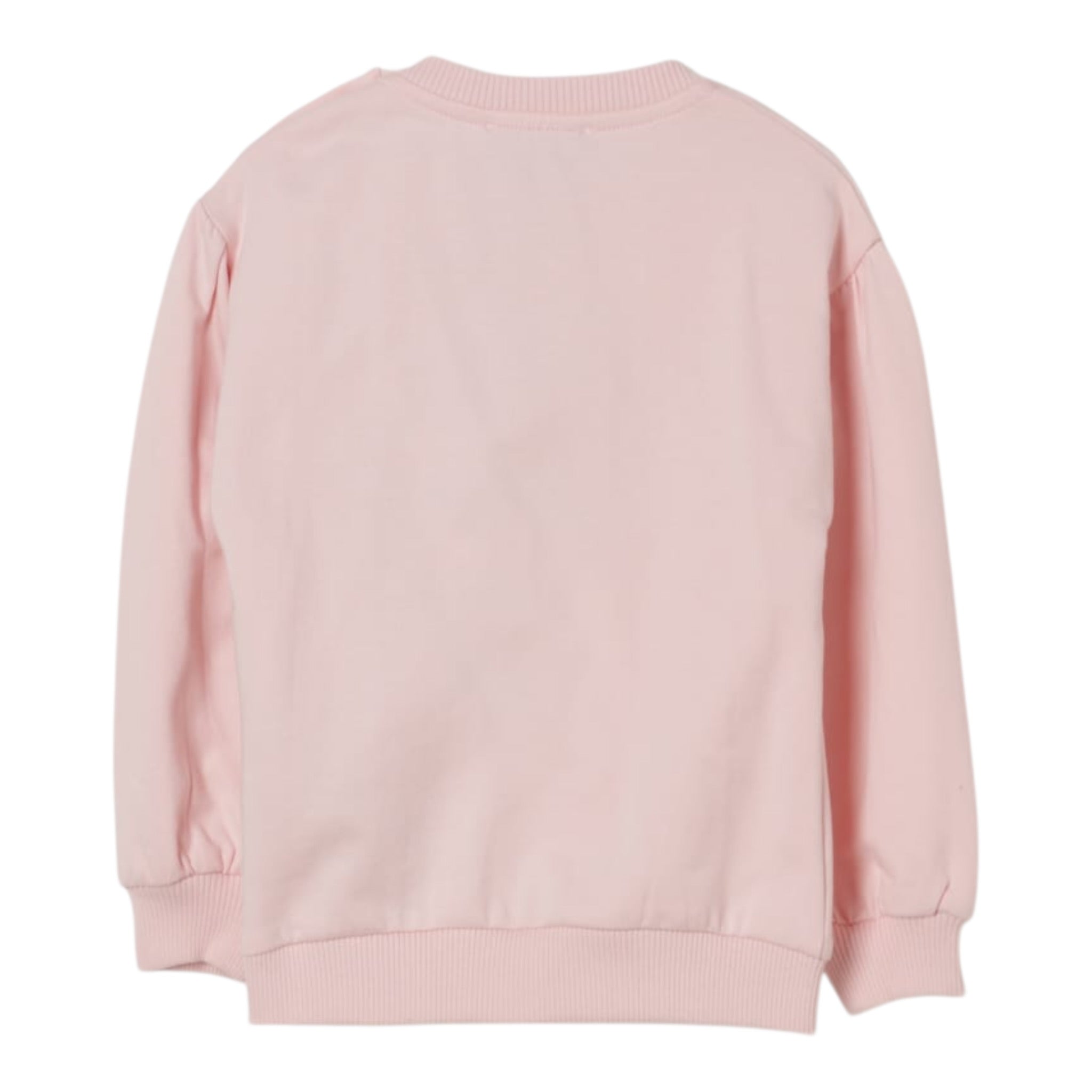 Moschino Felpa Chiusa Girocollo tinta unita con Logo Rosa per Bambina MDF031J ROSA MOSCHINO 
