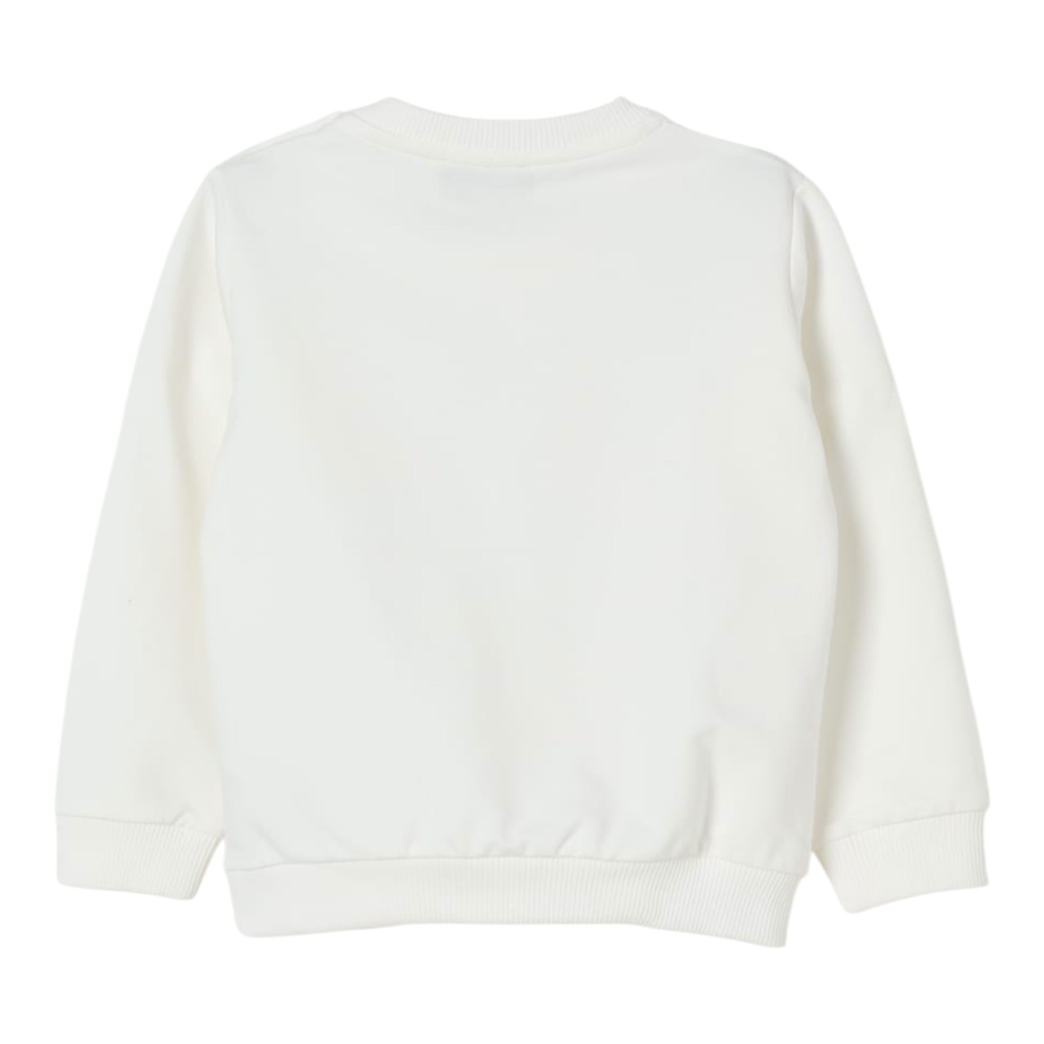 Moschino Felpa Chiusa Girocollo Tinmta Unita con Stampa Panna per Bambina MDF034J PANNA MOSCHINO 
