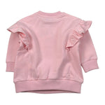 Moschino Felpa tinta unita Girocollo con Stampa Rosa per Neonata MDF036 ROSA MOSCHINO 
