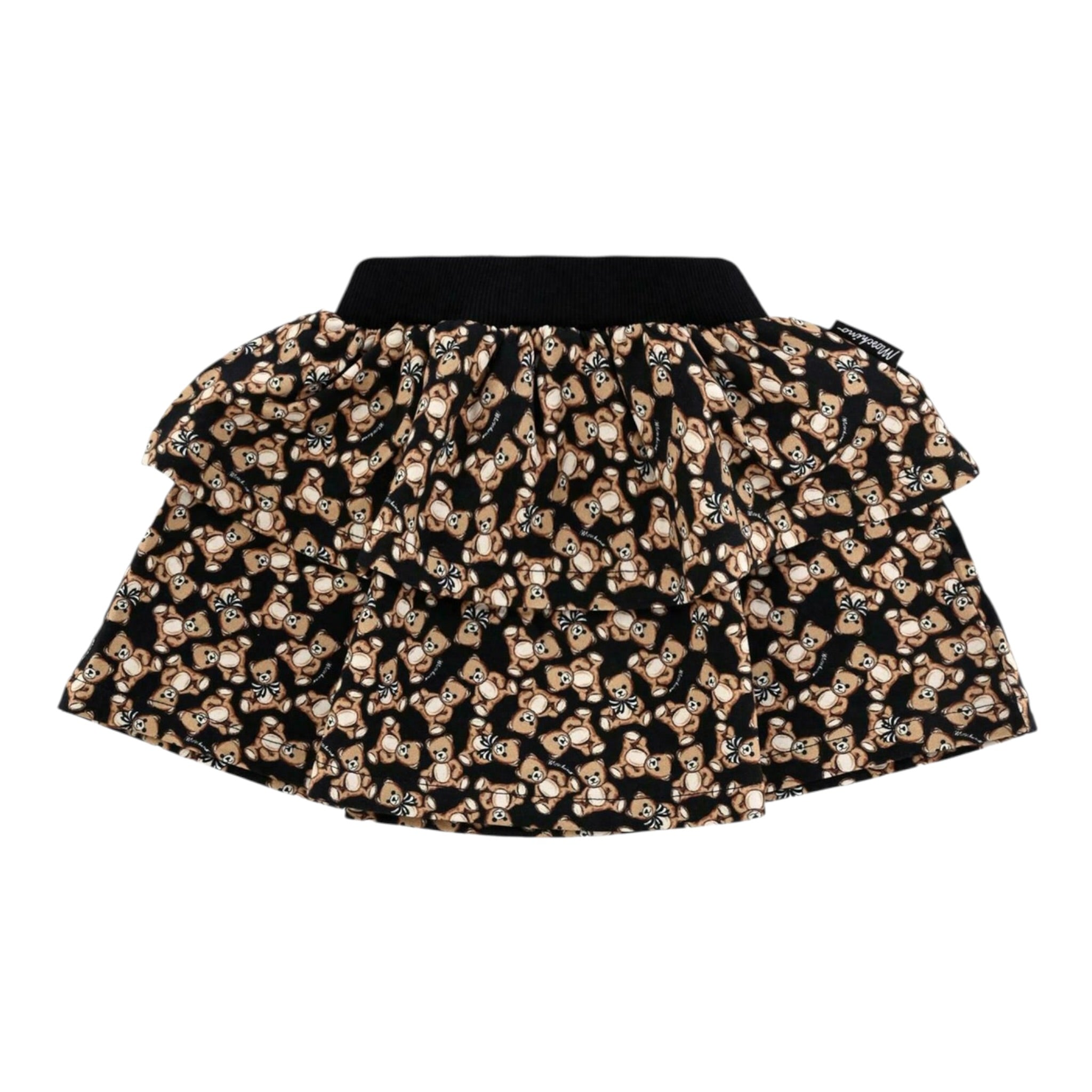 Moschino Gonna tinta unita con Stampe Orsi Nero per Neonata MDJ01NXXX NERO MOSCHINO 