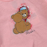 Moschino Shirt tinta unita con Stampa Rosa per Neonata MDO00W ROSA MOSCHINO 
