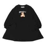 Moschino Abito Manica Lunga tinta unita con Stampa Nero per Neonata MDV0CUX NERO MOSCHINO 