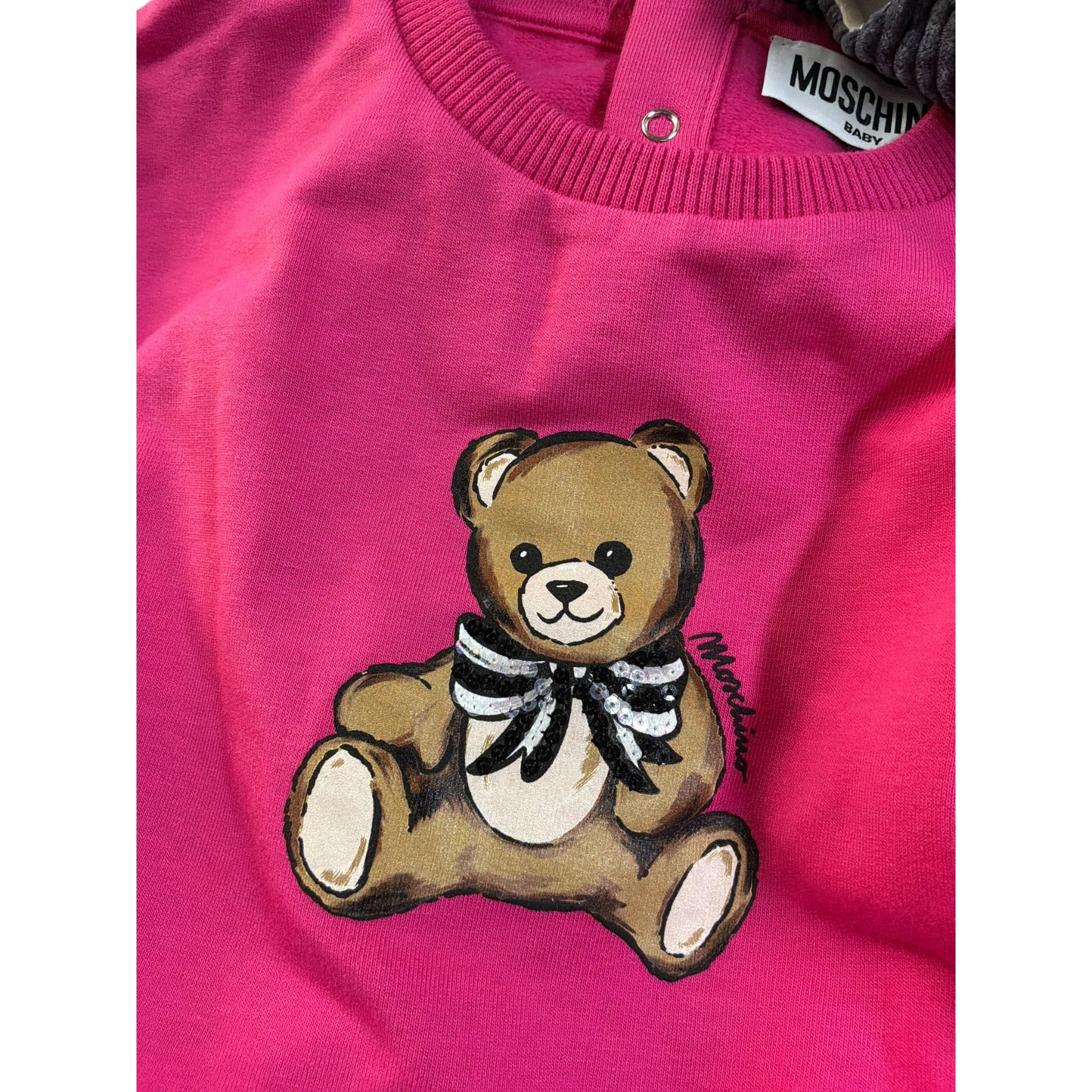 Moschino Abito Girocollo tinta unita Fuxia per Bambina MDV0CWJXXXX FUXIA MOSCHINO 