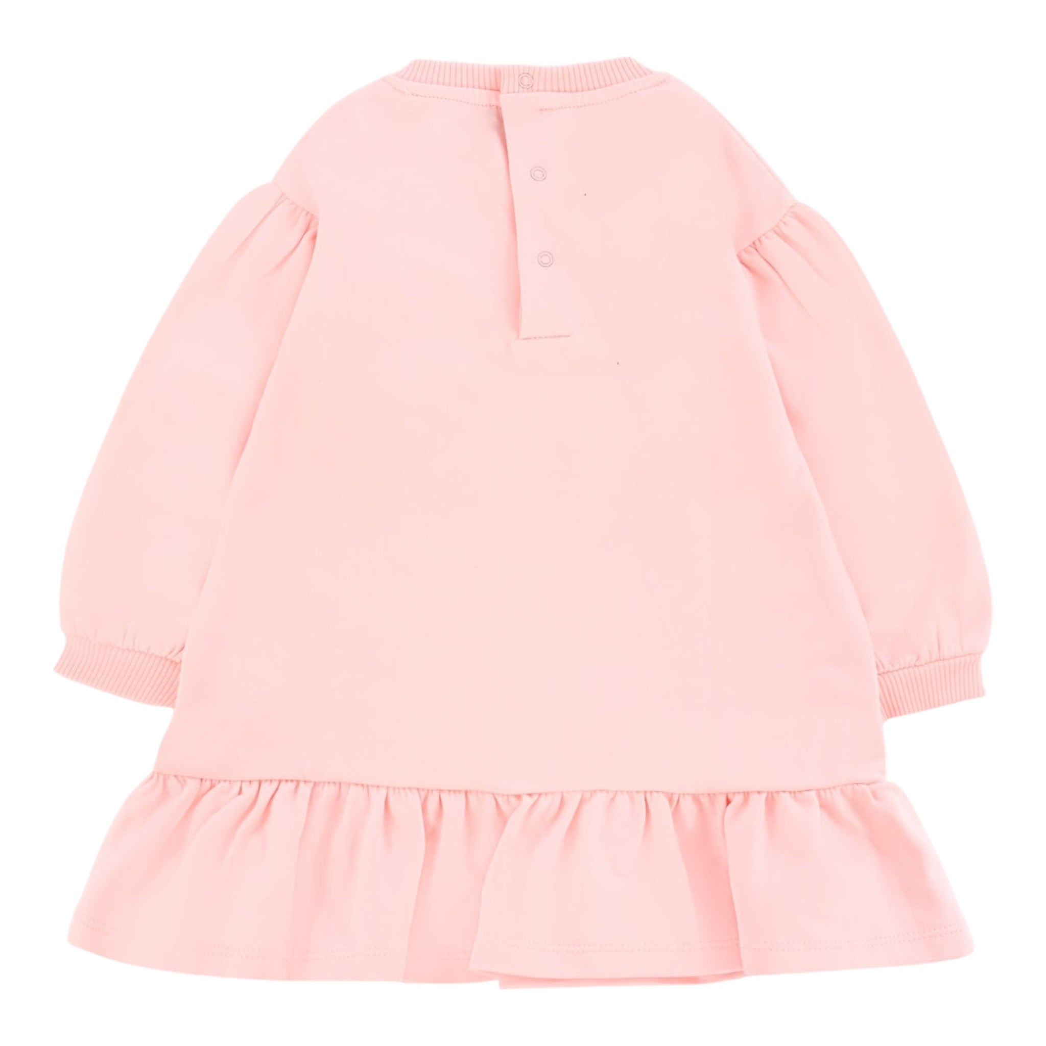 Moschino Abito Girocollo tinta unita Rosa per Neonata MDV0CWXX ROSA MOSCHINO 