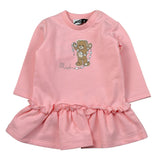 Moschino Abito tinta unita Girocollo con Fantasia Rosa per Neonata MDV0DS ROSA MOSCHINO 