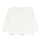 Moschino Shirt Girocollo tinta unita con Stampa Bianco per Bambina MEO001J BIANCO MOSCHINO 