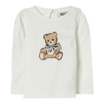 Moschino Shirt Girocollo tinta unita con Stampa Bianco per Bambina MEO001JX BIANCO MOSCHINO 
