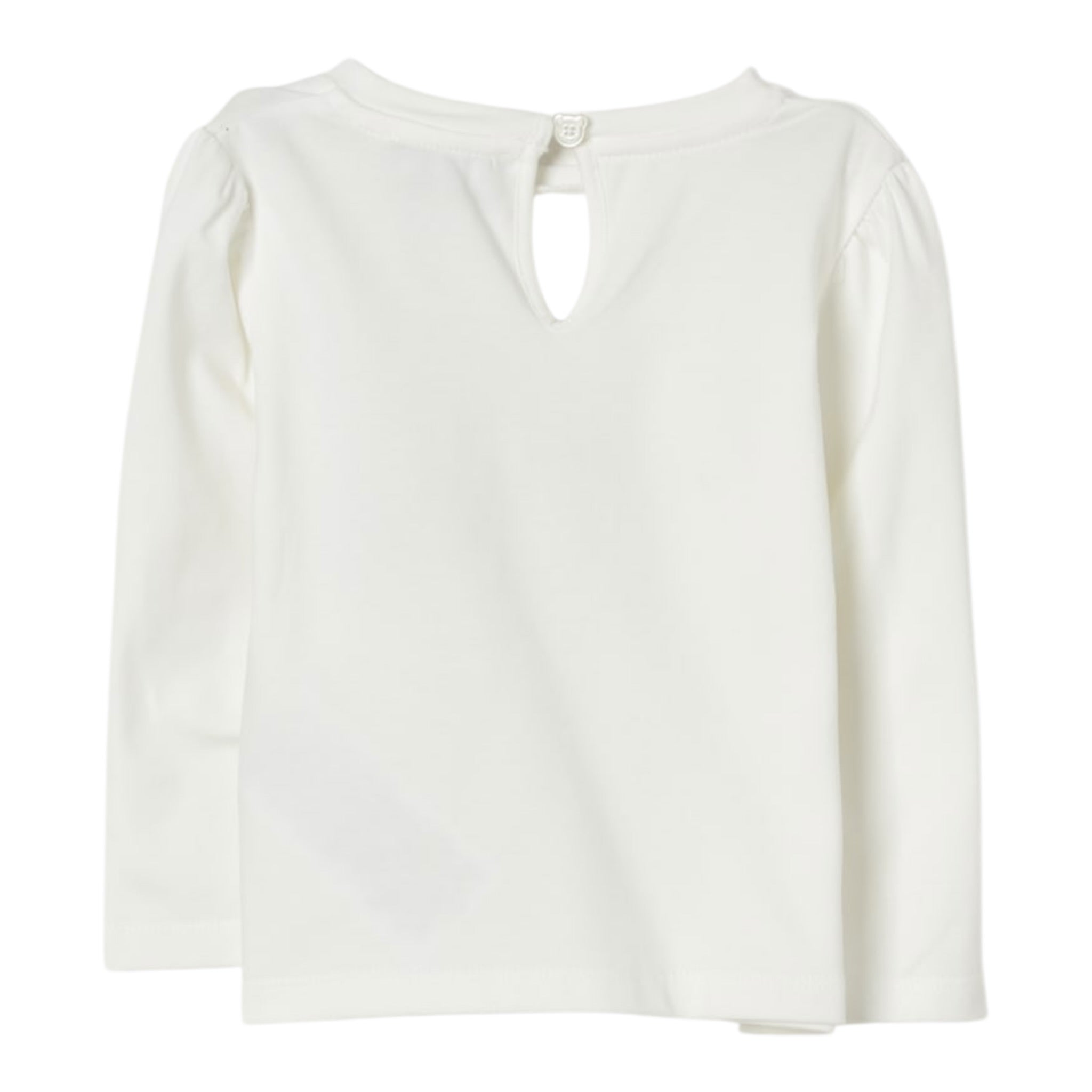 Moschino Shirt Girocollo tinta unita con Stampa Bianco per Bambina MEO001JX BIANCO MOSCHINO 